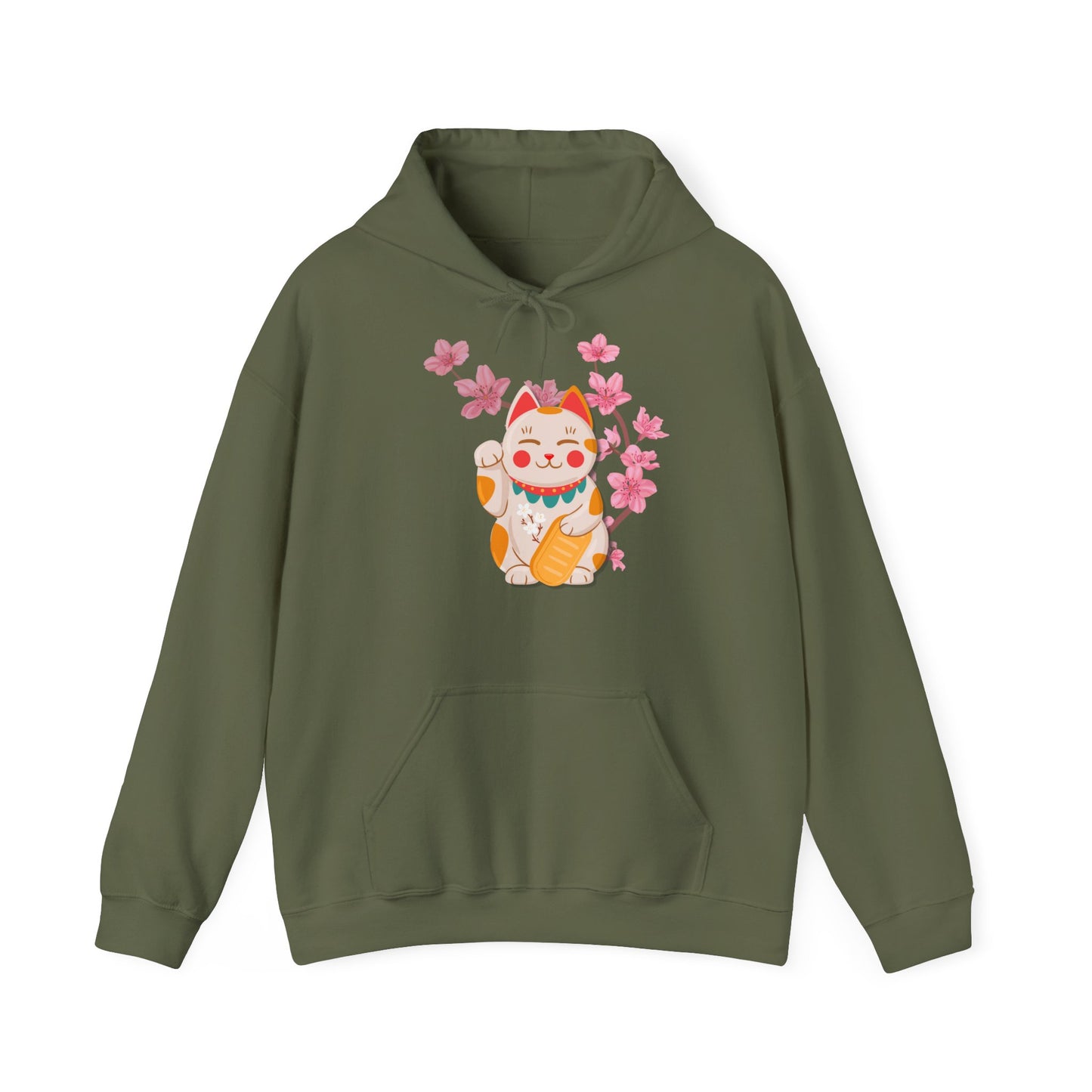„Maneki-Neko &Sakura“ – Hoodie - sunny.side-Productions