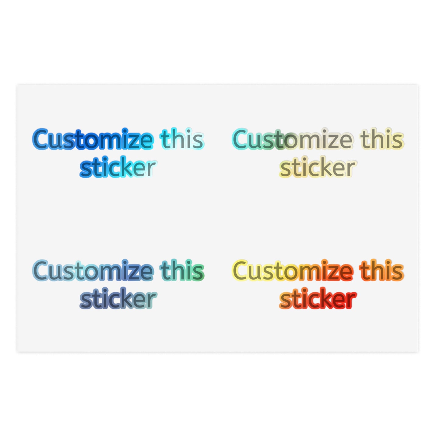 Customizable Sticker Sheets