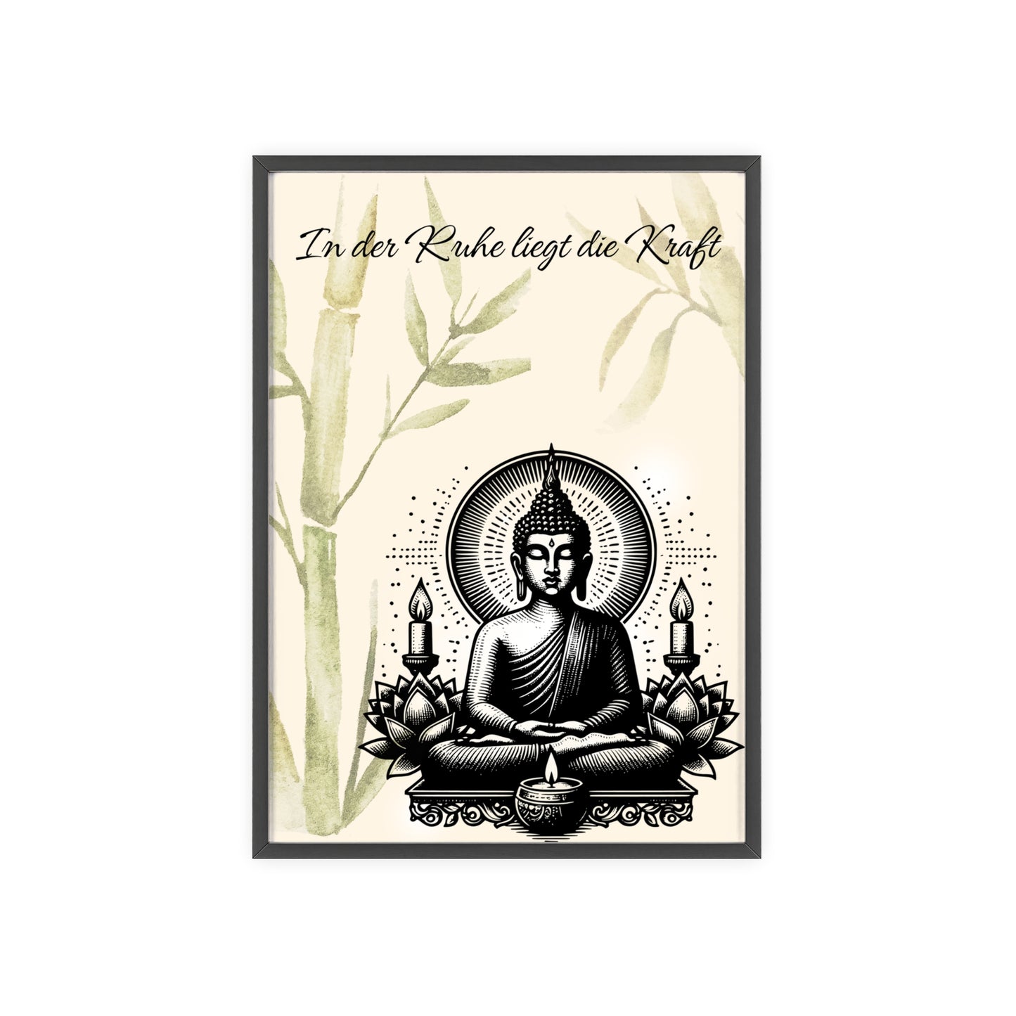 Spirituelles Poster- „In der Ruhe liegt die Kraft - sunny.side-Productions