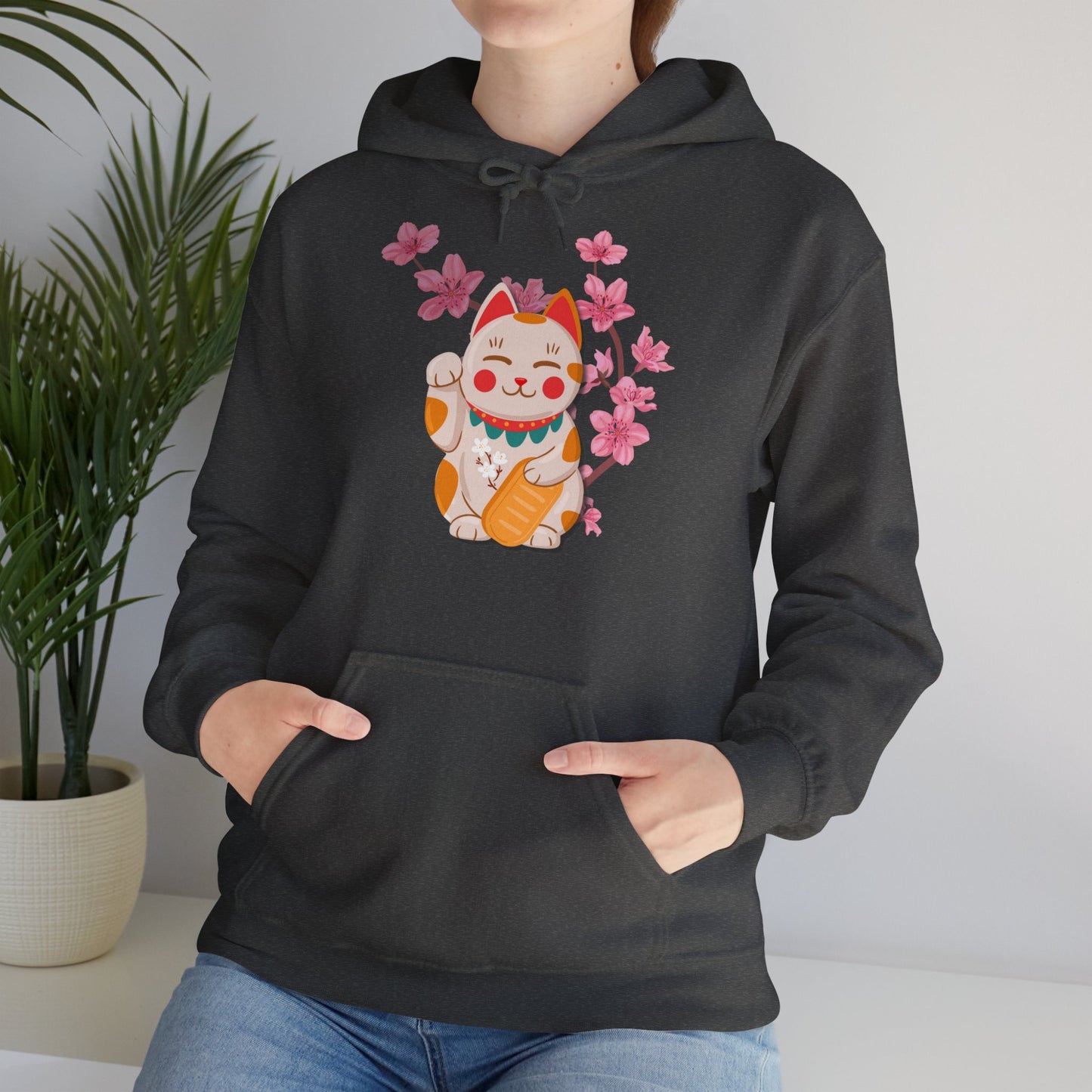 „Maneki-Neko &Sakura“ – Hoodie - sunny.side-Productions