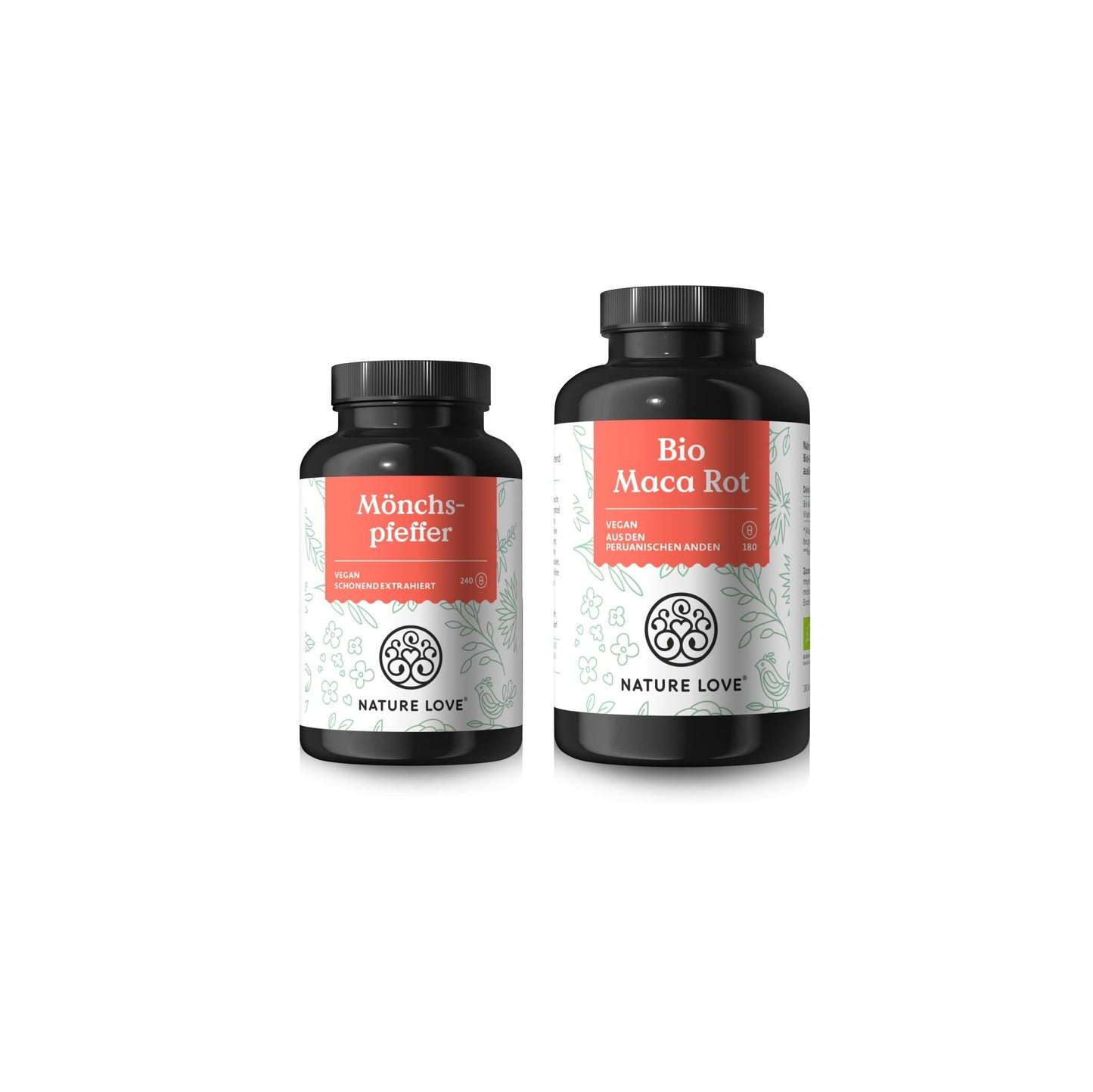 NATURE LOVE® Mönchspfeffer Kapseln - 240 Stück - 4:1 Extrakt aus Original Vitex Agnus Castus - Hochdosiert mit 10mg je Kapsel, Ohne unnötige Zusätze, vegan, laborgeprüft, in Deutschland produziert
