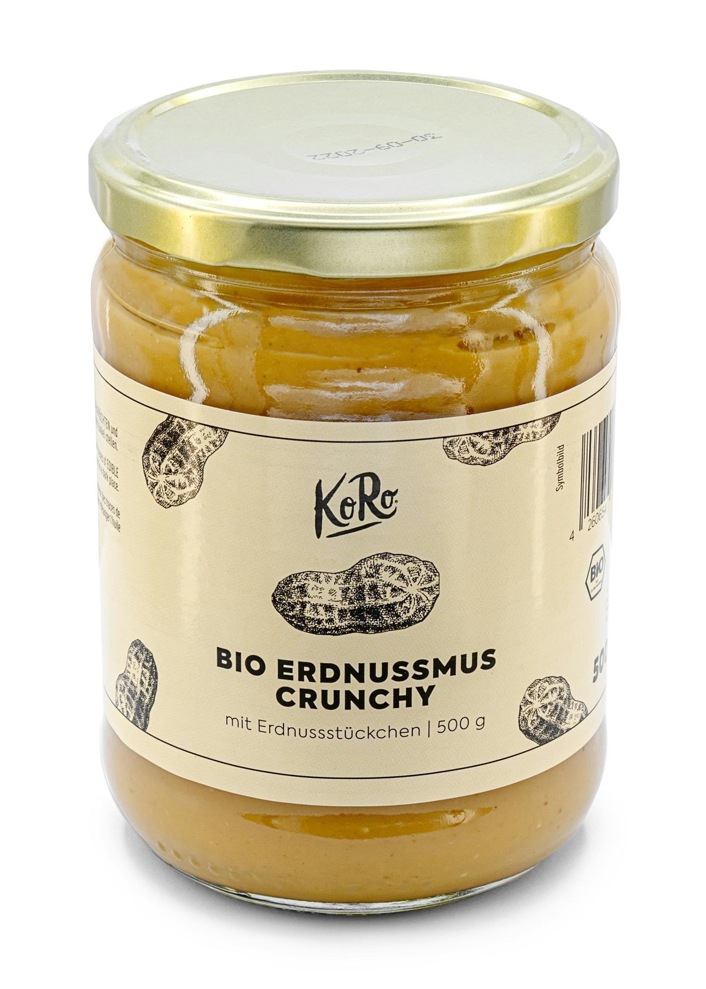 KoRo - Gesalzenes Erdnussmus 500 g - Vegan - Nussmus aus gerösteten Erdnüssen und einer Prise Salz - Ohne Palmöl und ohne Zuckerzusatz* - Proteinquelle