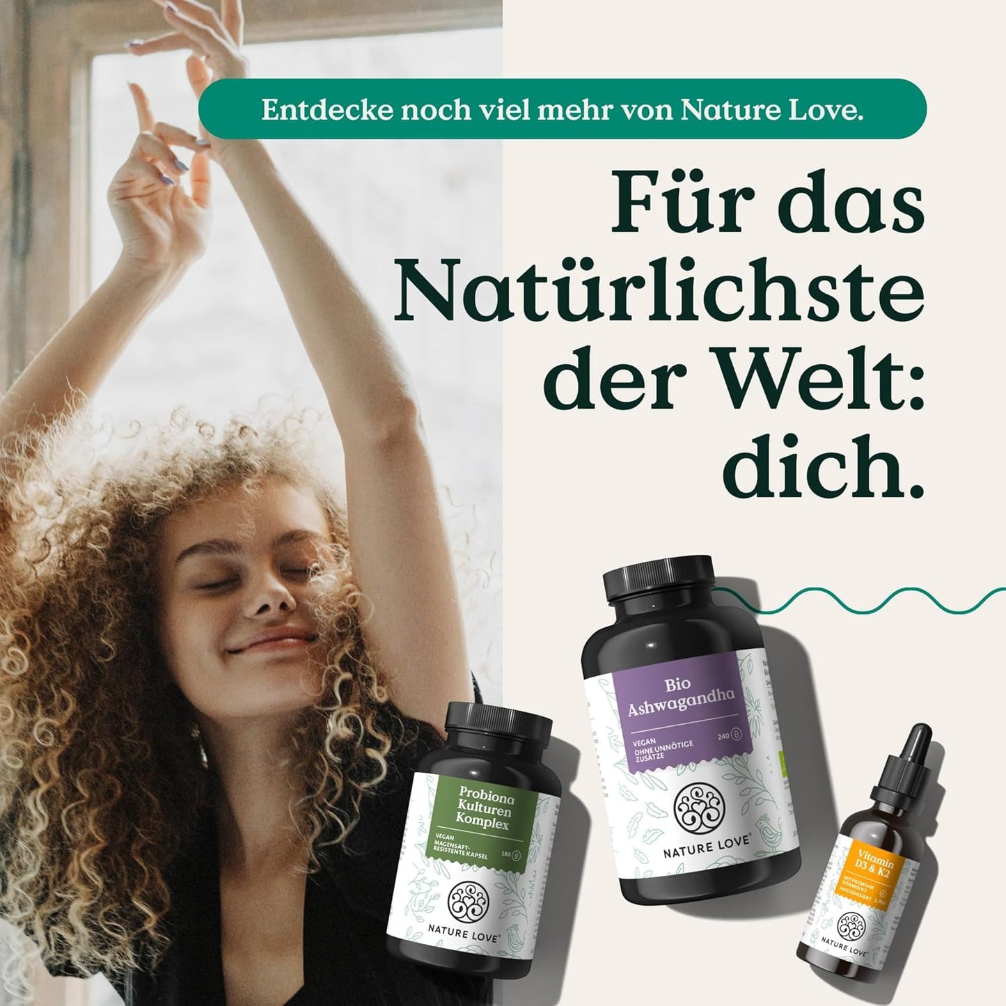 NATURE LOVE® Natürliches Vitamin C aus Bio Acerola Extrakt - Hochdosiert - Beste Bioverfügbarkeit - 180 Kapseln - Immunsystem - oxidativer Stress - laborgeprüft, vegan und in Deutschland produziert