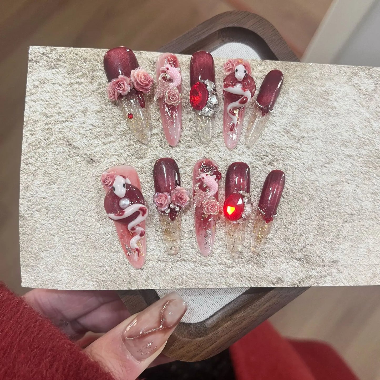 Stiletto Press-On Nails – Luxus-Designs