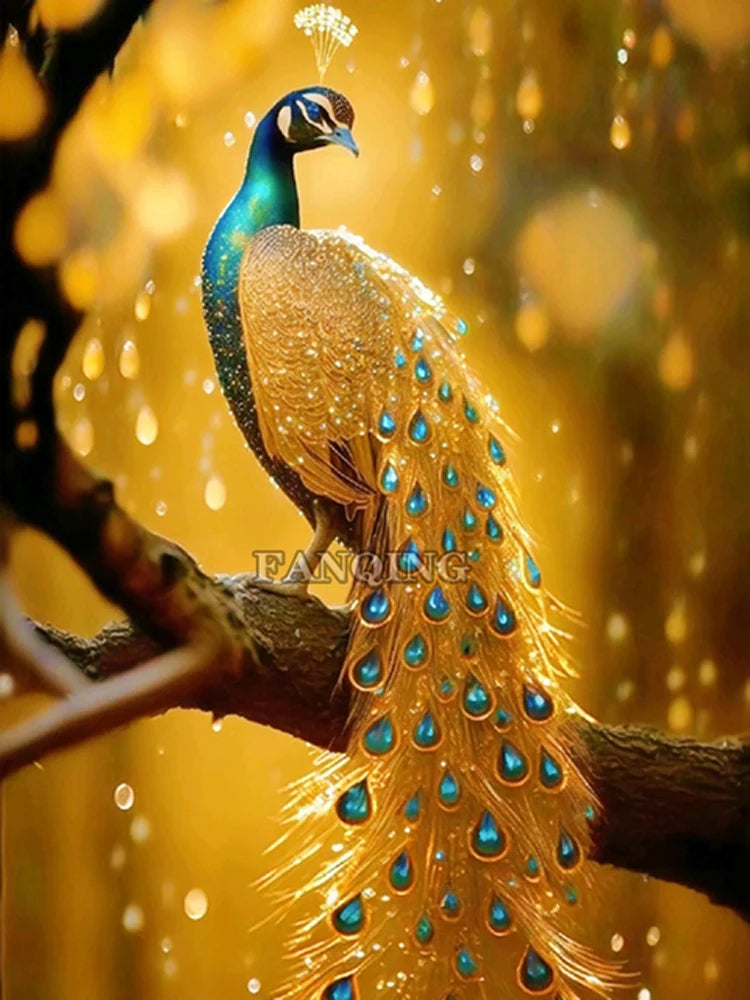 DIY Diamondpainting- Goldener Pfau