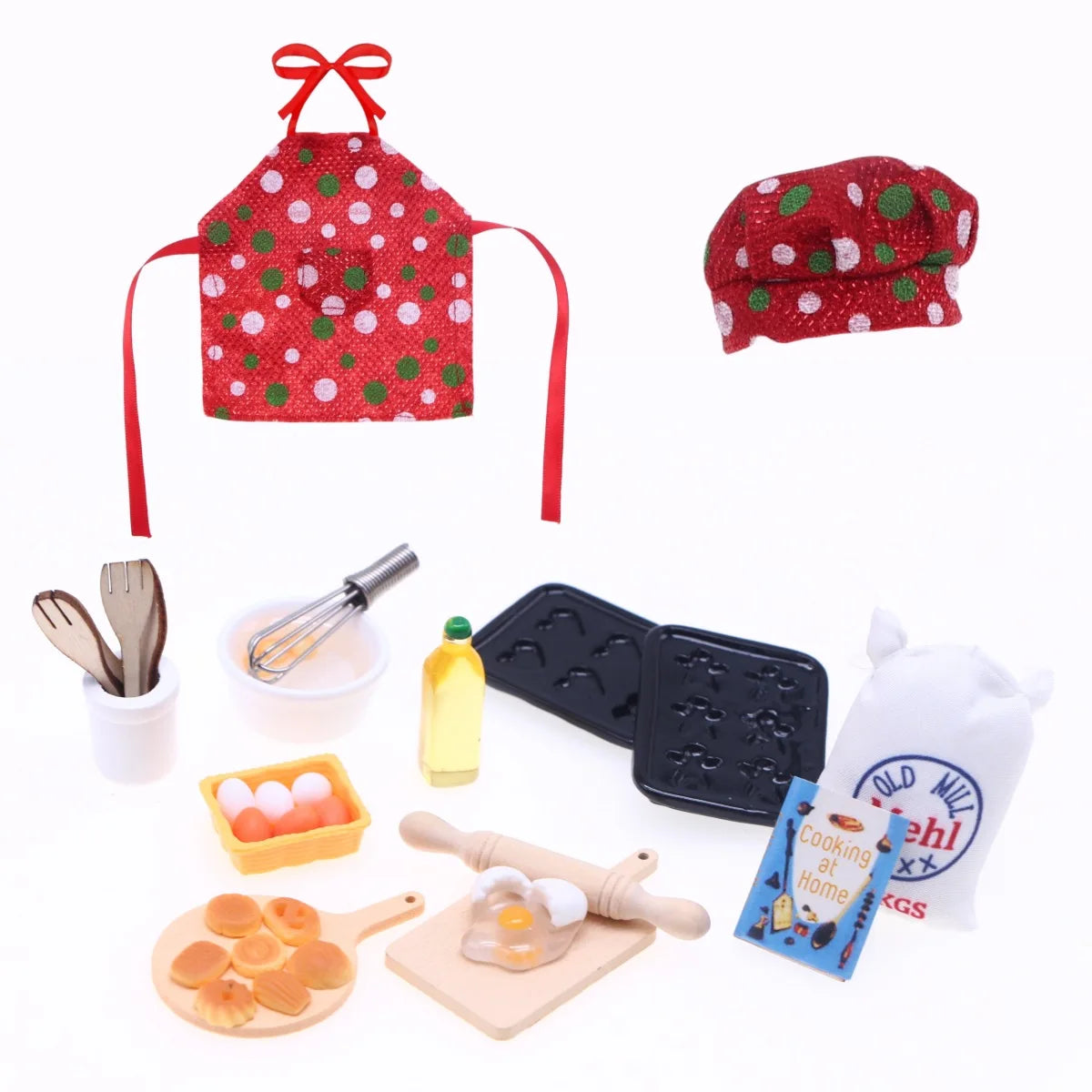 Wichtel Bäcker Outfit – Miniatur Weihnachtszubehör
