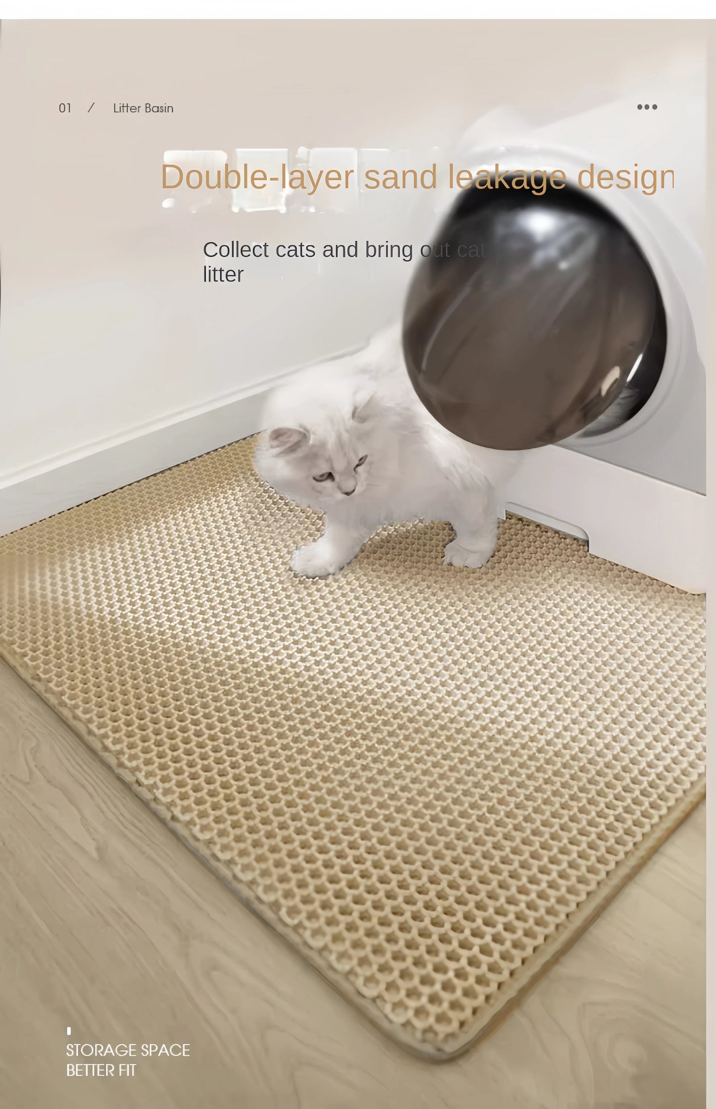 Komfort& Sauberkeit mit Stil- Katzenstreumatte - sunny.side-Productions