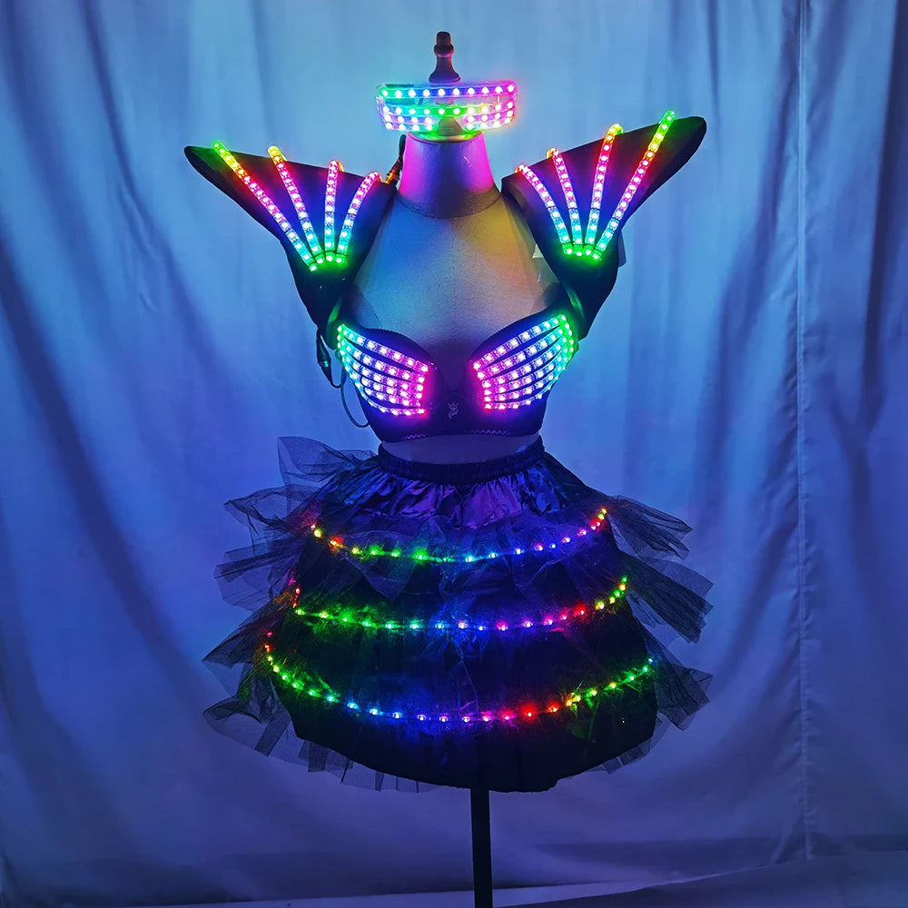 Festivaloutfit - Futuristisches LED Kostüm