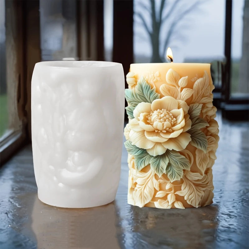 DIY Silikonform- Pfingstrosen-Relief - sunny.side-Productions