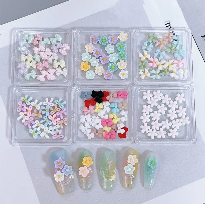 3D Nailart – Schleifen & Blüten