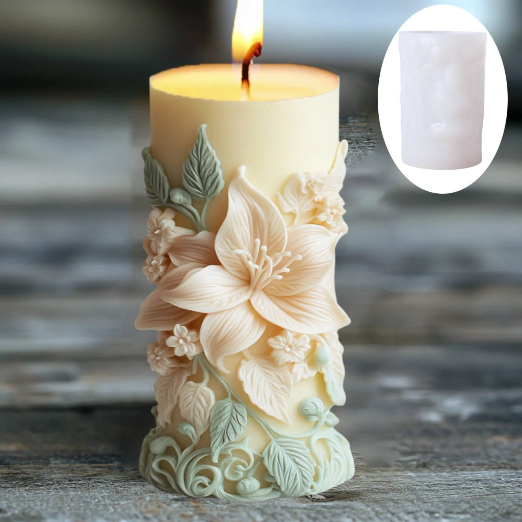 DIY Silikonform- Pfingstrosen-Relief - sunny.side-Productions