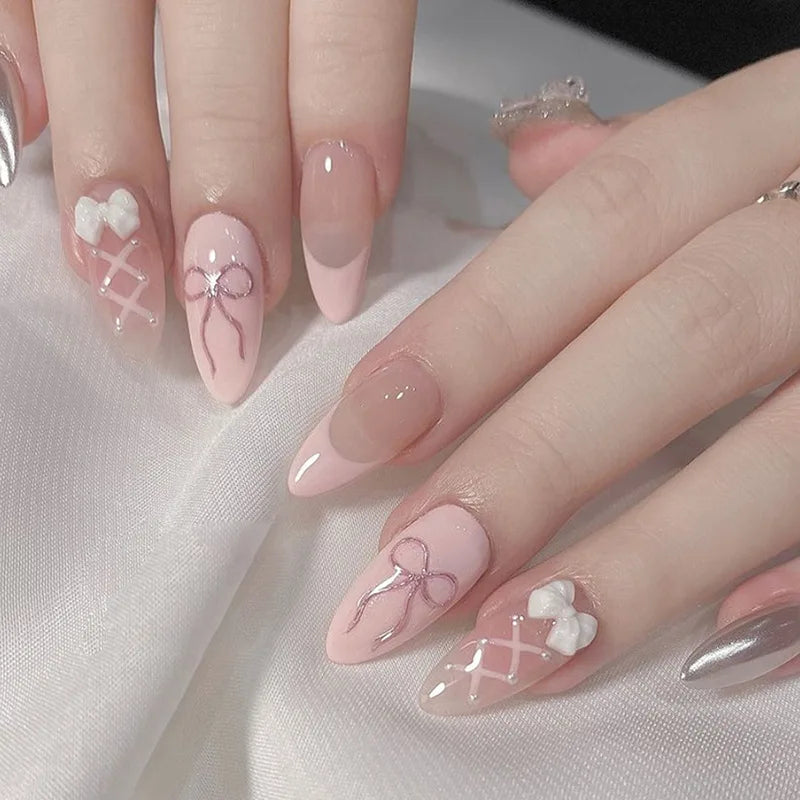 Press-On Nails – Cat Eye French