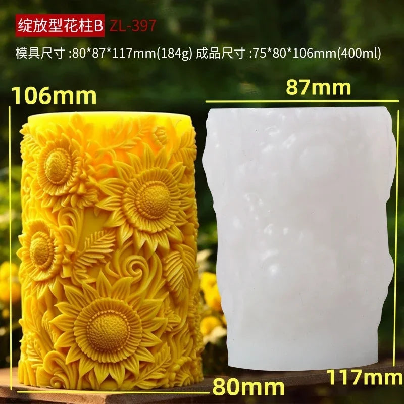 DIY Silikonform- Pfingstrosen-Relief - sunny.side-Productions