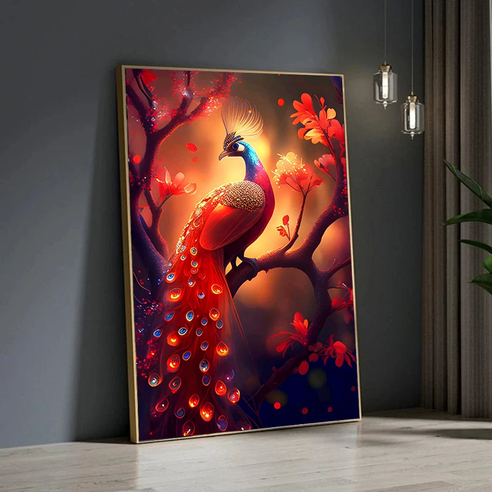 DIY Diamondpainting- Goldener Pfau
