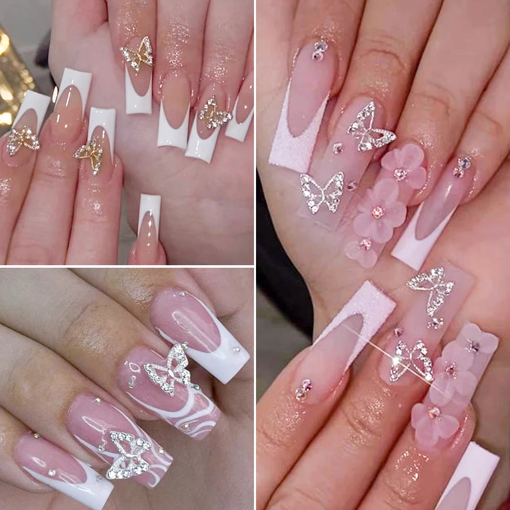 3D Schmetterlings Nail Charms