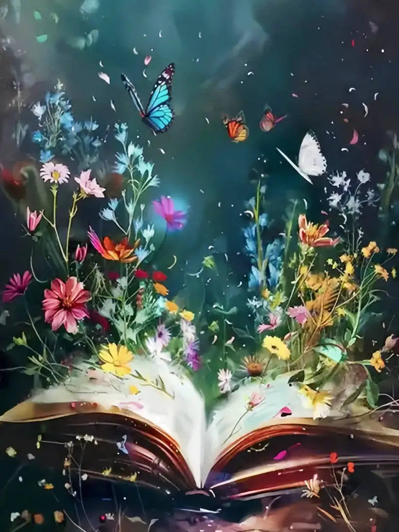Malen nach Zahlen- Wenn Bücher blühen - sunny.side-Productions