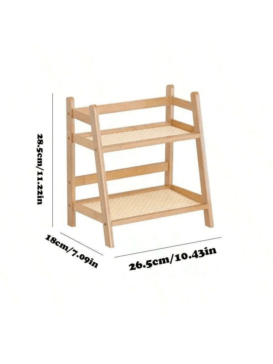 Bambus-Organizer- zweistufiges Regal - sunny.side-Productions