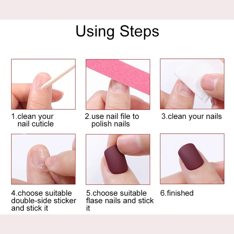 Press-On Nails – Dark Blood Red