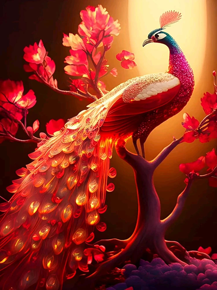 DIY Diamondpainting- Goldener Pfau