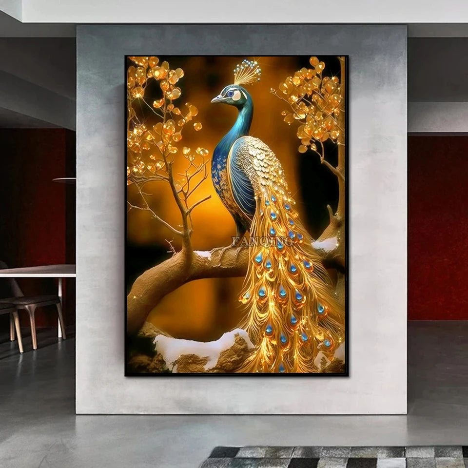 DIY Diamondpainting- Goldener Pfau