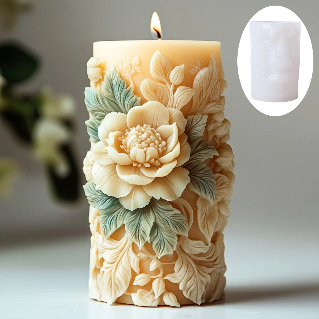 DIY Silikonform- Pfingstrosen-Relief - sunny.side-Productions