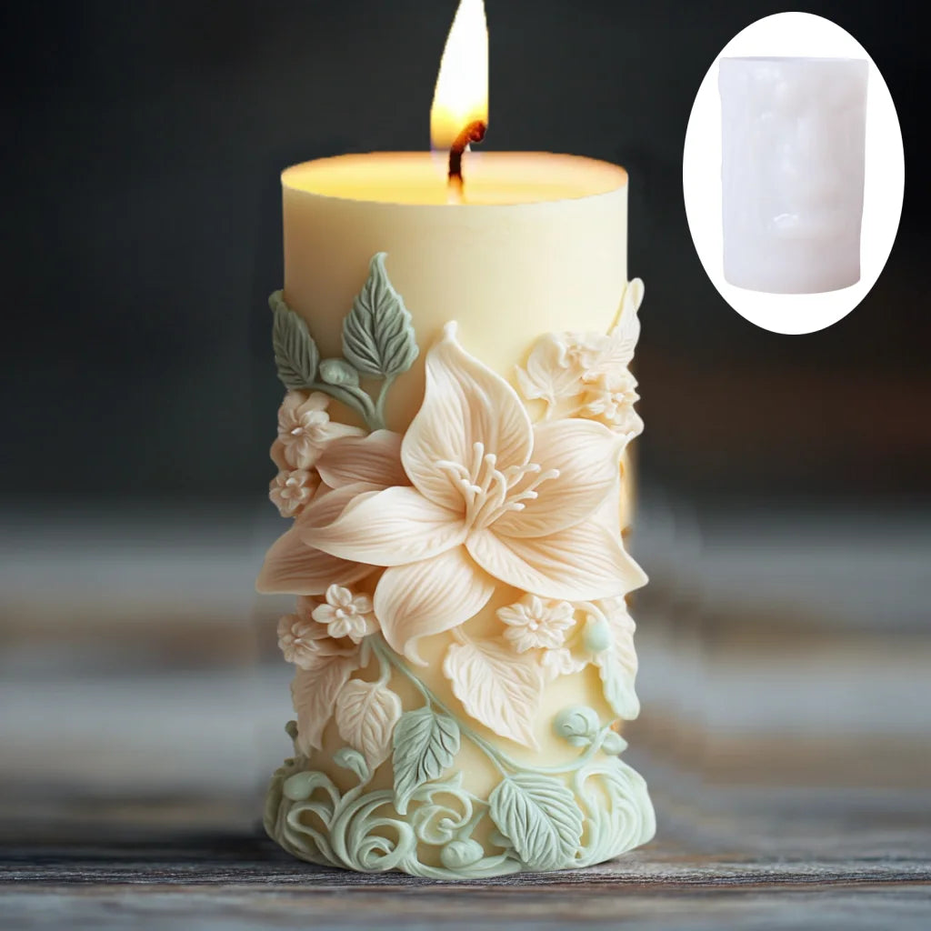 DIY Silikonform- Pfingstrosen-Relief - sunny.side-Productions