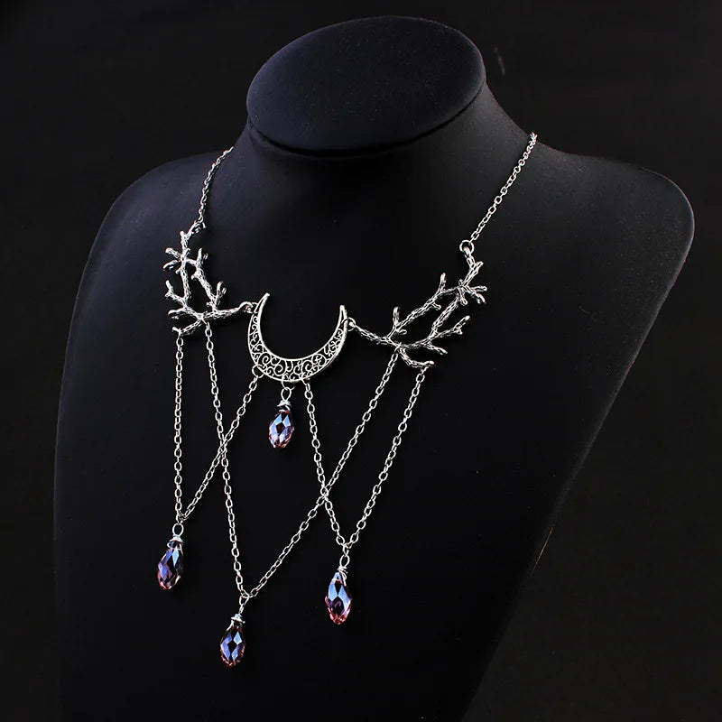 Mystische Amethyst-Mondkette - sunny.side-Productions