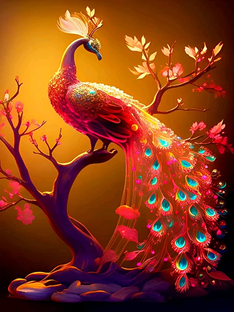 DIY Diamondpainting- Goldener Pfau