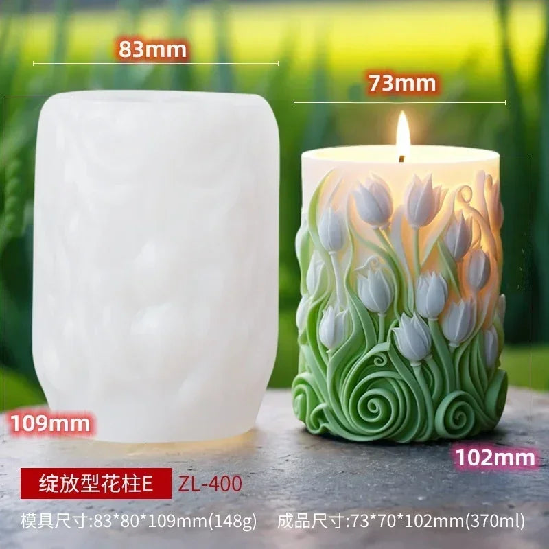 DIY Silikonform- Pfingstrosen-Relief - sunny.side-Productions