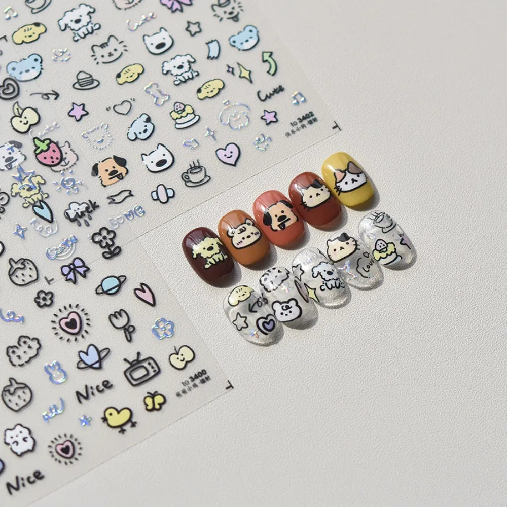 3D-Cartoon Nagelsticker - sunny.side-Productions