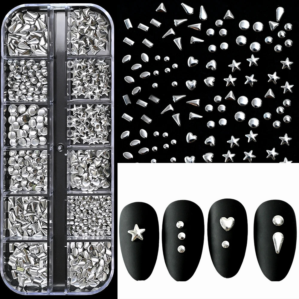 Nature Nail Charms – Metallic Deko