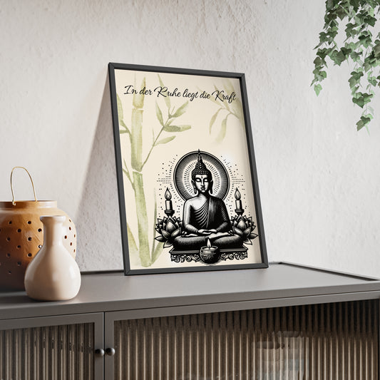 Spirituelles Poster- „In der Ruhe liegt die Kraft - sunny.side-Productions