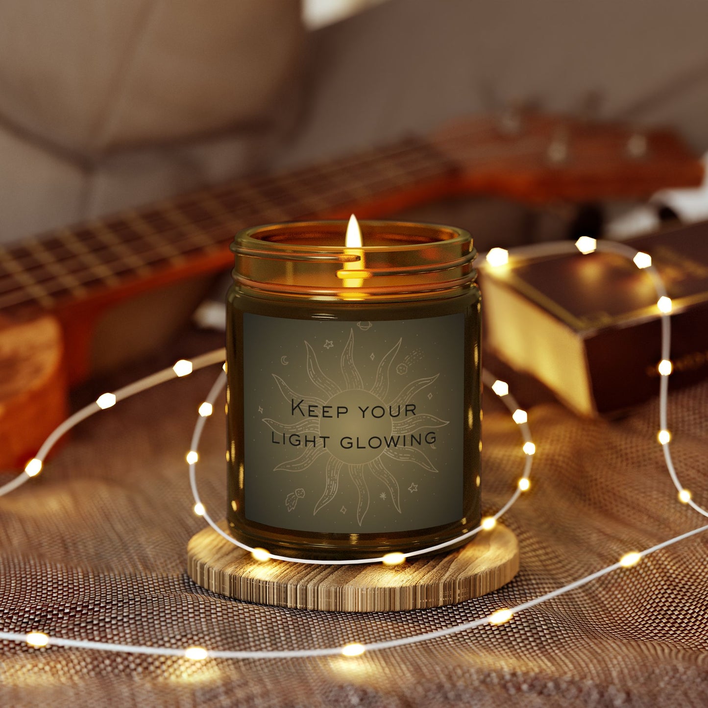 Quote Candle – Keep Your Light Glowing - sunny.side-Productions