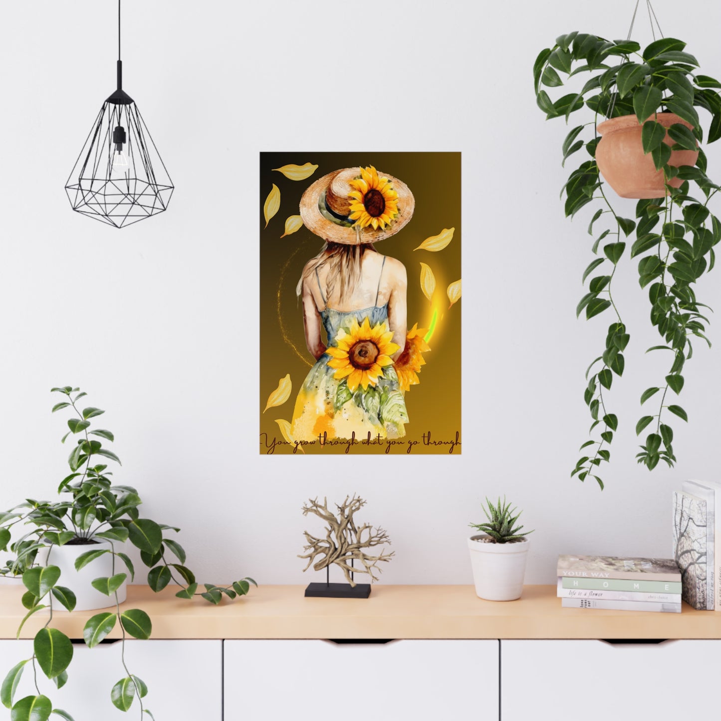 Sommerpoesie in Sonnenblumen- Stilvolles Kunstposter