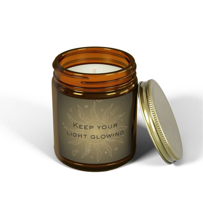 Quote Candle – Keep Your Light Glowing - sunny.side-Productions