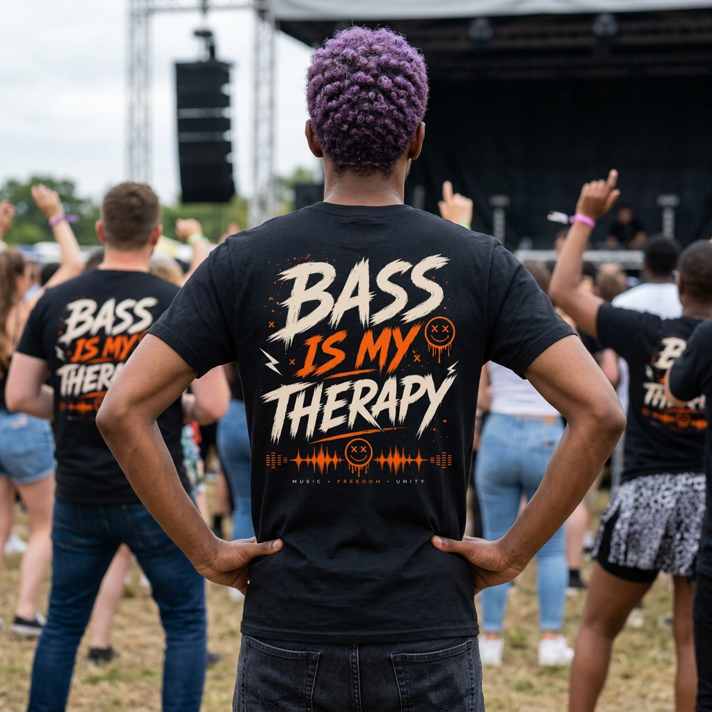 T-Shirt – Bass Is My Therapy