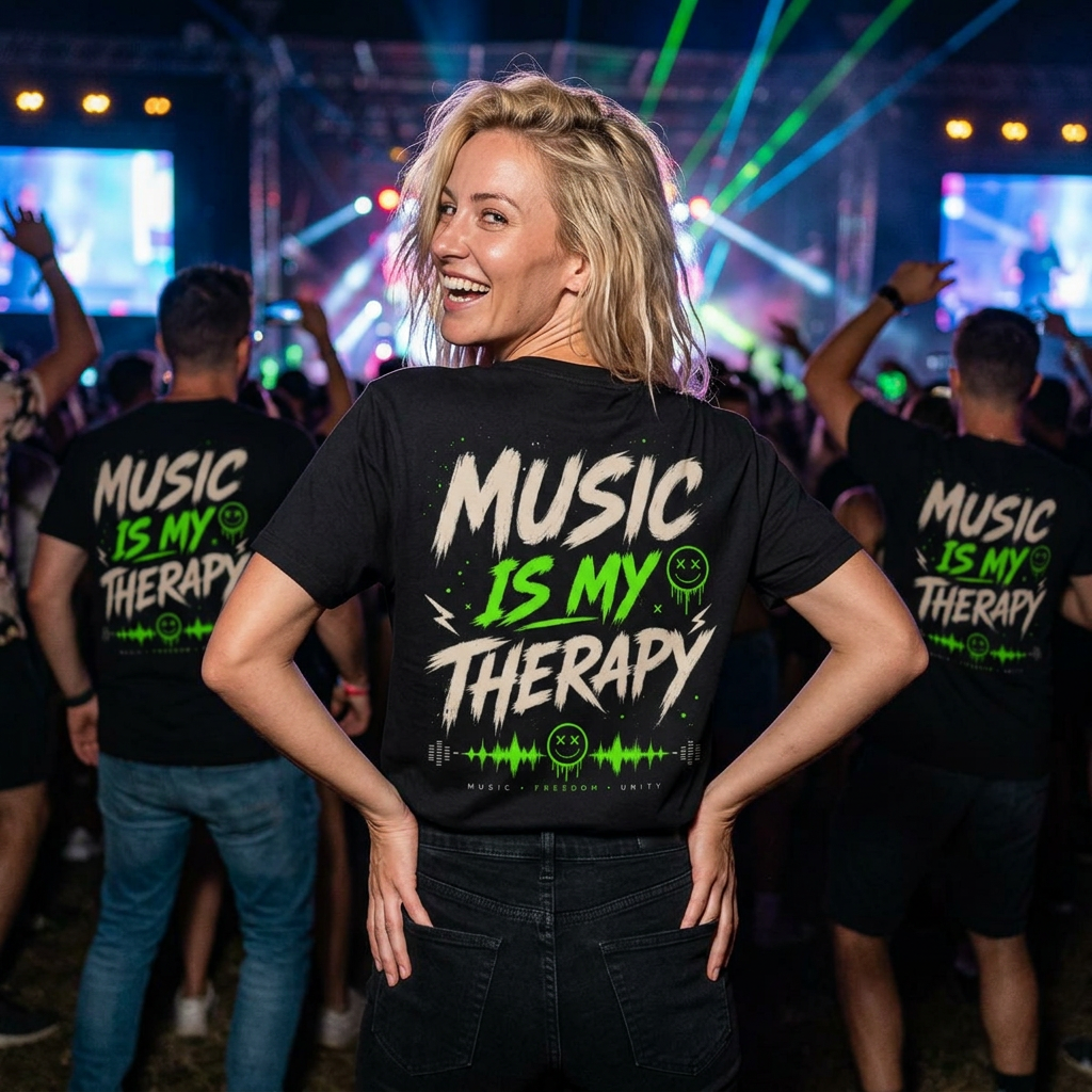 T-Shirt – Music Is My Therapy