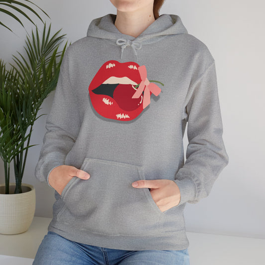 Frech, stylisch& selbstbewusst-Cherry Lips Hoodie - sunny.side-Productions
