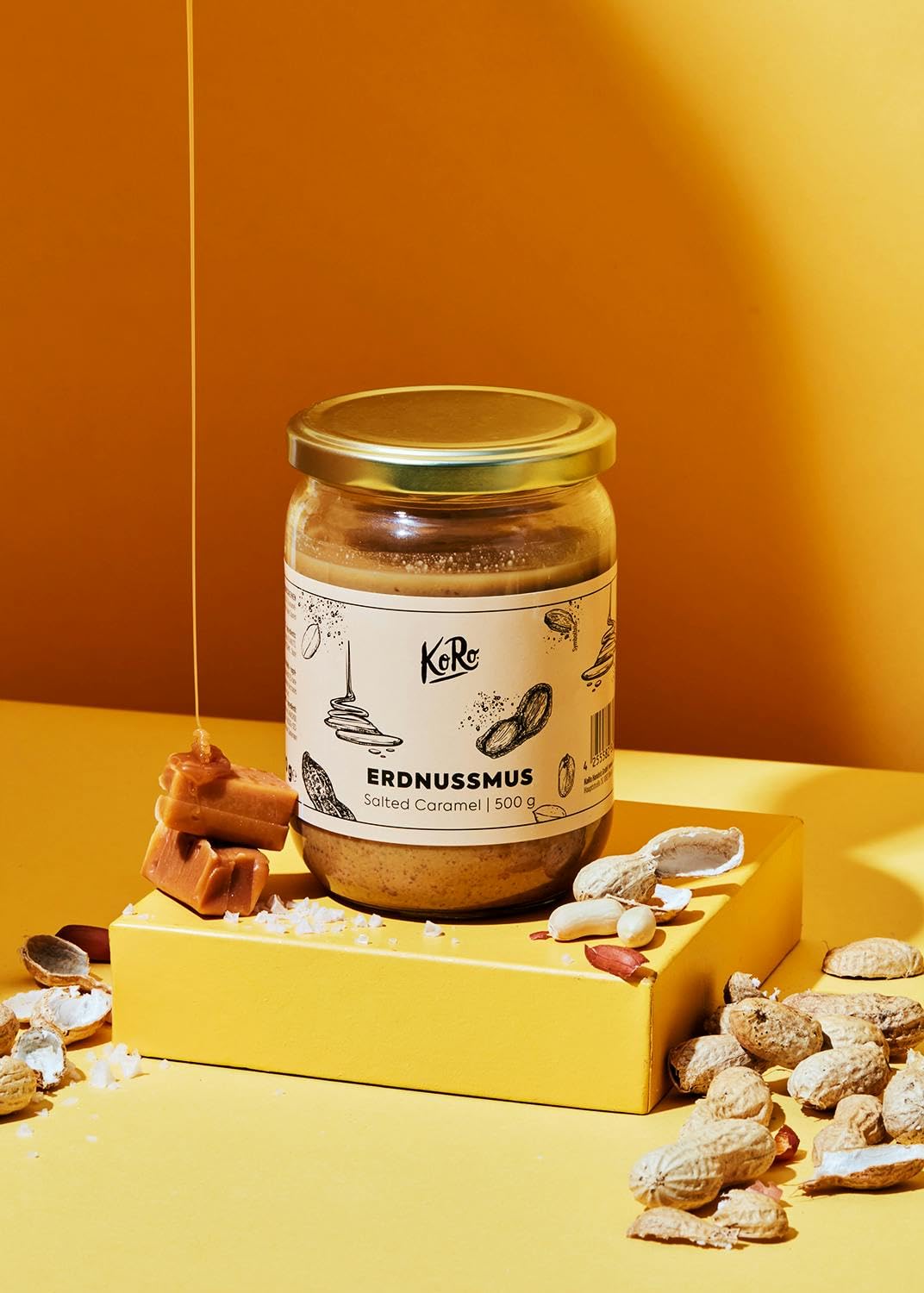 KoRo - Gesalzenes Erdnussmus 500 g - Vegan - Nussmus aus gerösteten Erdnüssen und einer Prise Salz - Ohne Palmöl und ohne Zuckerzusatz* - Proteinquelle
