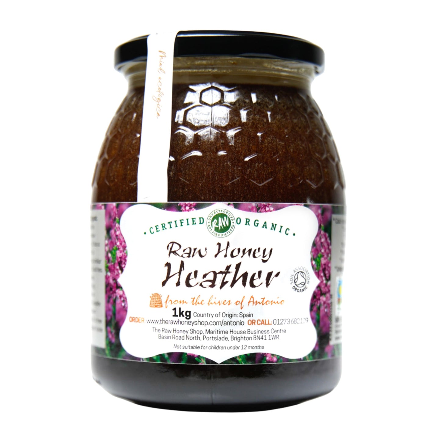 Antonio's Raw Certified Organic Wild Lavender Honey |Pure Wilderness Honey |Unpasteurised |Single Origin |The Raw Honey Shop |(1kg)