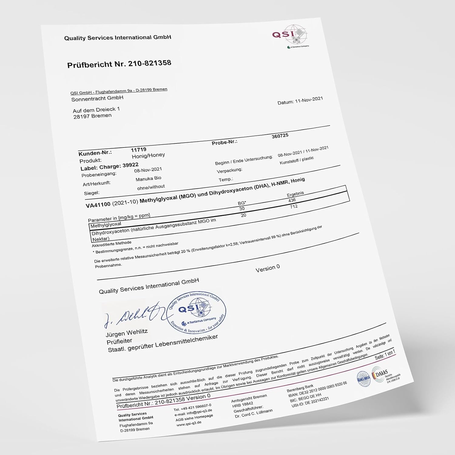 Bio Manuka Honig | 250g | 100% BIO | mit 400+ MGO | in Deutschland laborgeprüfter Methylglyoxal Wert | reines Naturprodukt aus Neuseeland | aus ethischer Imkerei | vom Achterhof