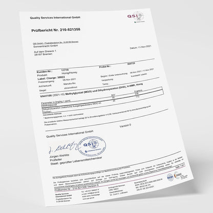 Bio Manuka Honig | 250g | 100% BIO | mit 400+ MGO | in Deutschland laborgeprüfter Methylglyoxal Wert | reines Naturprodukt aus Neuseeland | aus ethischer Imkerei | vom Achterhof