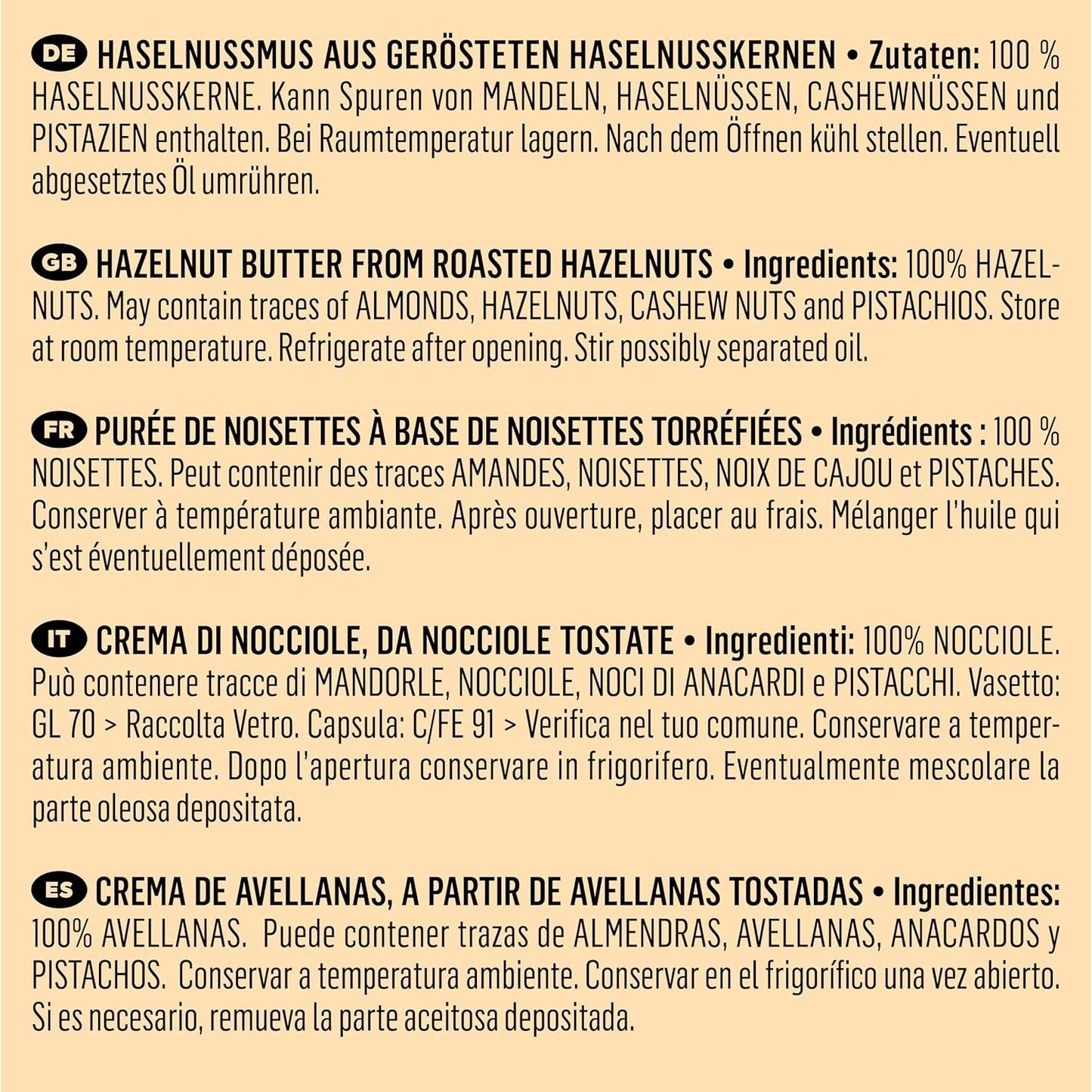 KoRo - Haselnussmus 500 g - Ohne Zusätze oder Konservierungsstoffe - Aus 100% Haselnüssen - Perfekt für Smoothies Bowls, Salatdressings und Brotaufstriche - Großes Glas zum Vorteilspreis