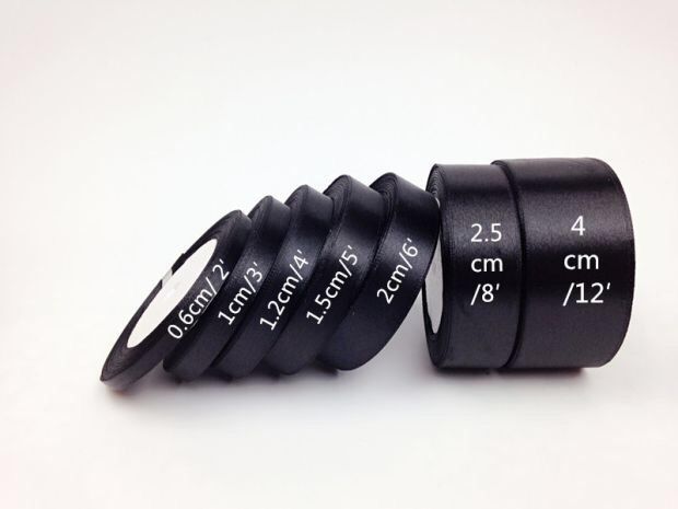 Schwarzes Satinband – Eleganter Allrounder