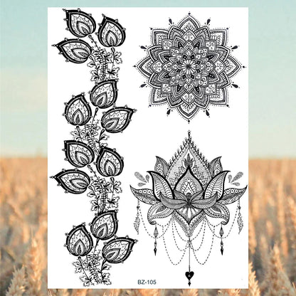 Festival-Tattoo Mandala – Temporärer Körperschmuck