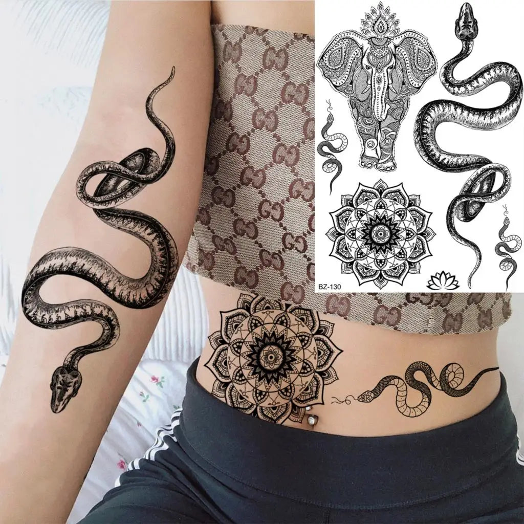 Festival-Tattoo Mandala – Temporärer Körperschmuck