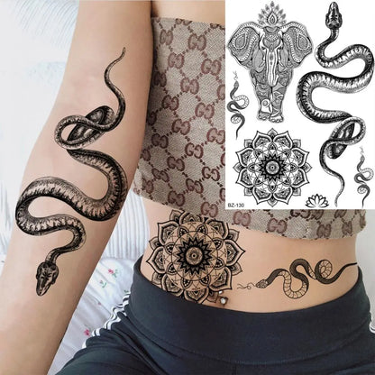Festival-Tattoo Mandala – Temporärer Körperschmuck