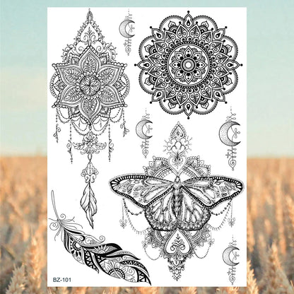 Festival-Tattoo Mandala – Temporärer Körperschmuck