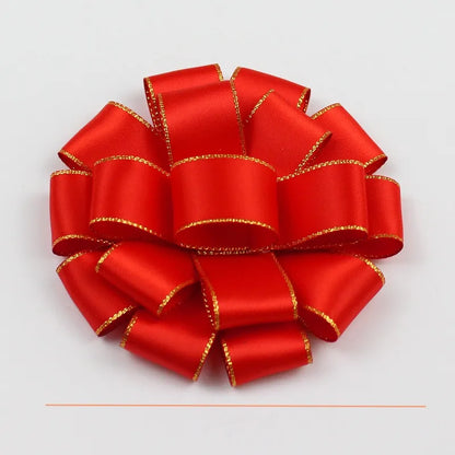 Satinband mit goldenem Rand