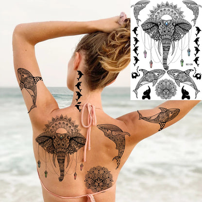 Festival-Tattoo Mandala – Temporärer Körperschmuck